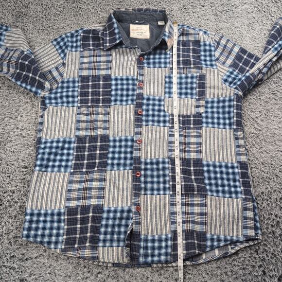 Weatherproof Vintage Shirt Men Extra Large Blue Flannel Lumberjack Casual Button - Picture 4 of 6